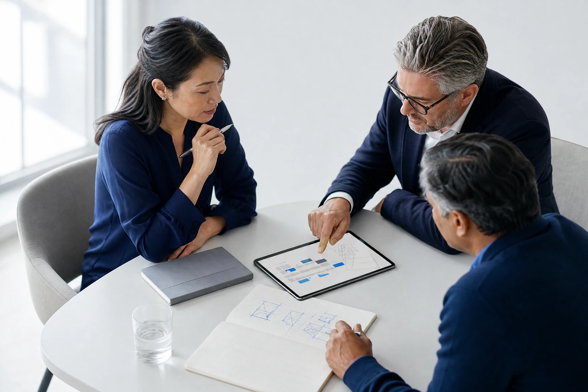 Technology professionals planning a delivery roadmap together